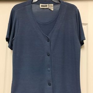 Petite Blouse with attached Inside Shirt